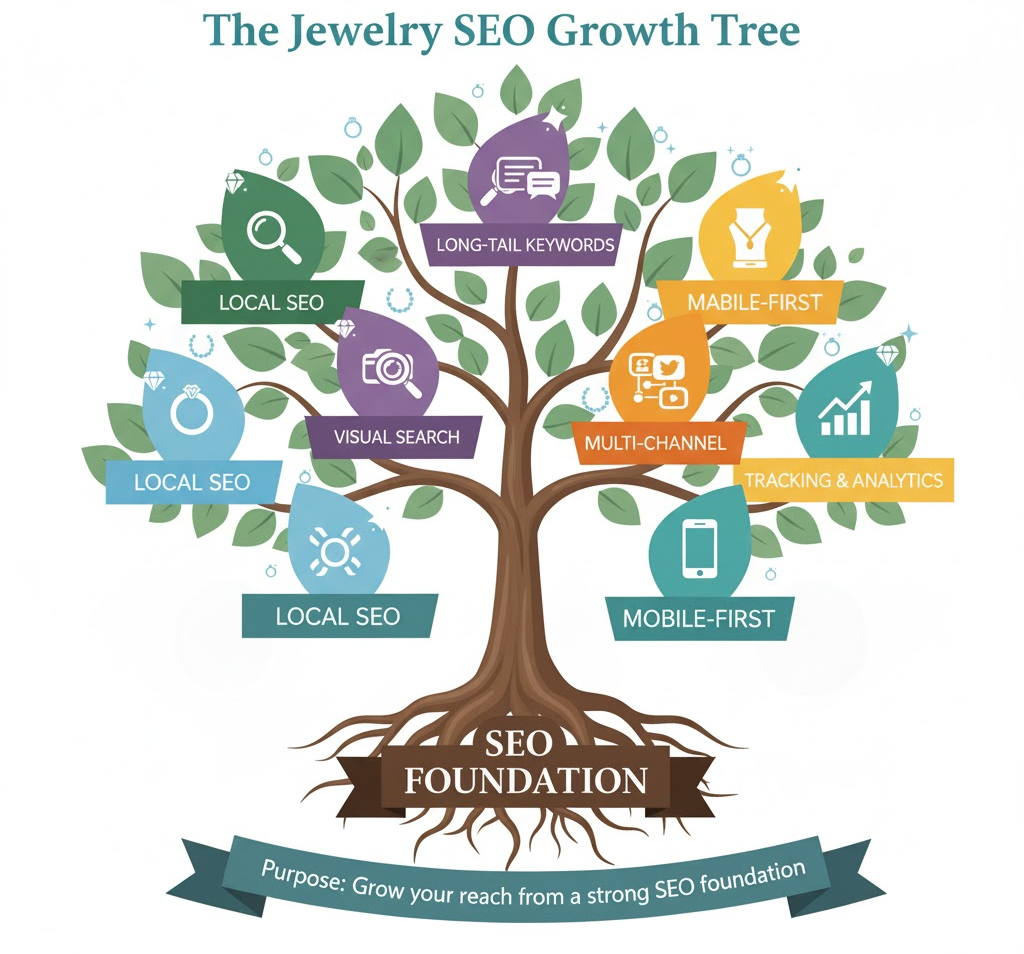 How to Reach a Broader Audience Using SEO: The Jewellery SEO Growth Tree