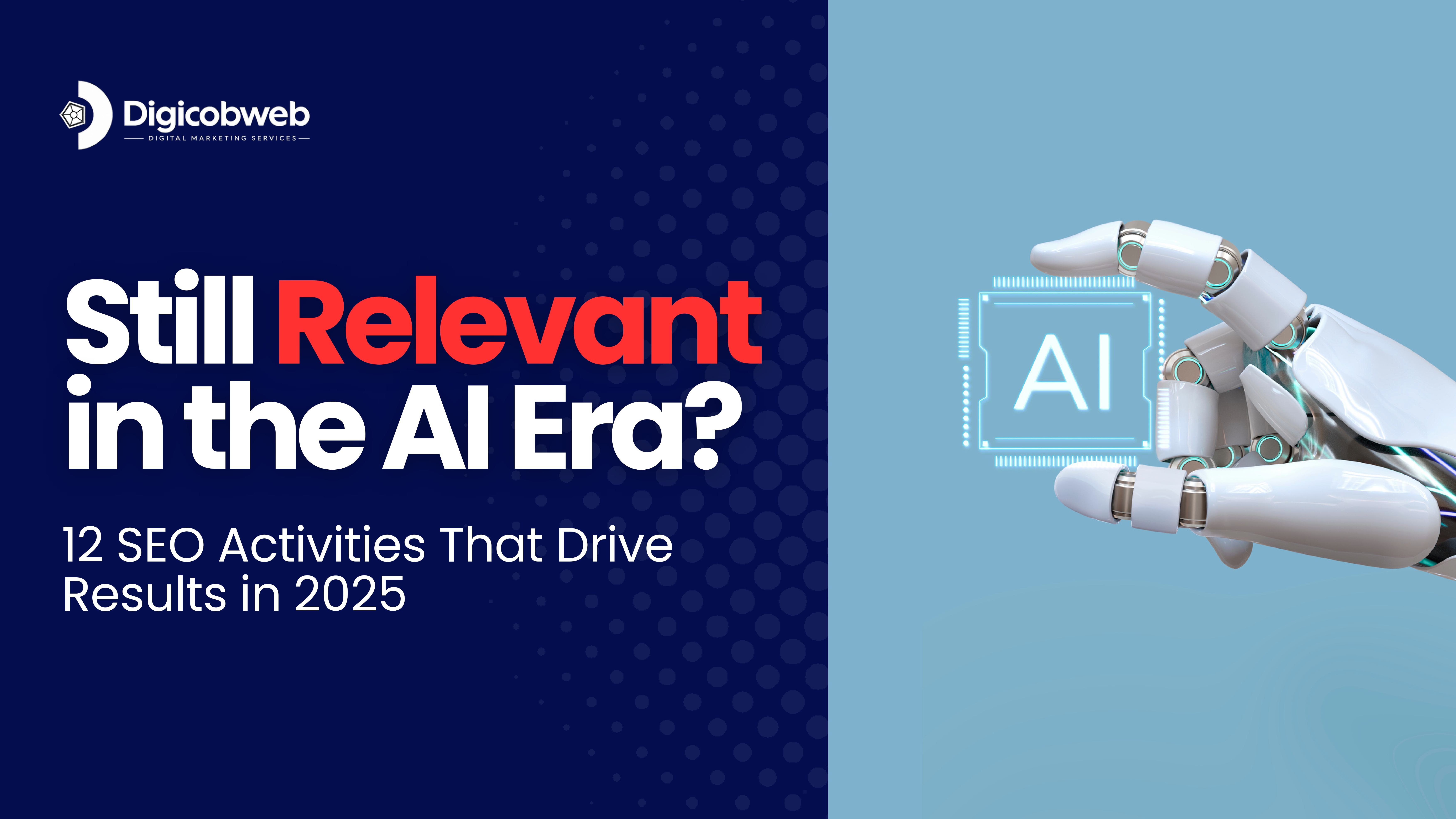 Blog banner '12 SEO Activities That Drive Results in 2025'