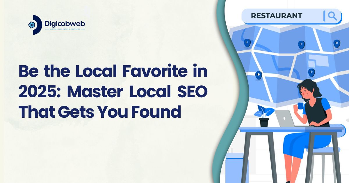 Banner with text: Be the Local Favorite in 2025 – Master Local SEO That Gets You Found