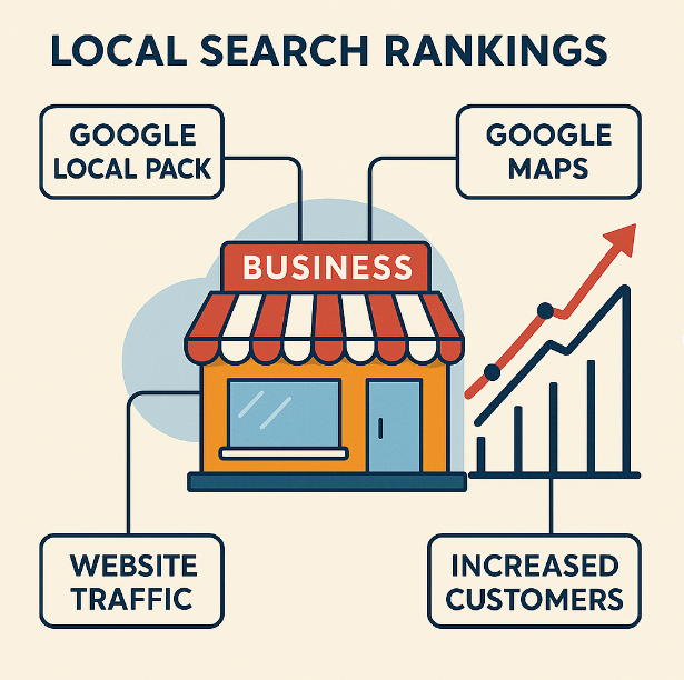 How local SEO uplifts via Google Maps, Local Pack, traffic, and customers