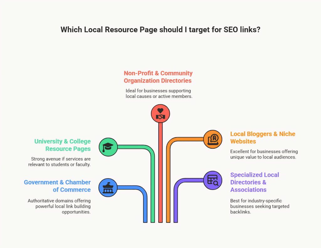 Here's how to spot and discover local resource page opportunities: