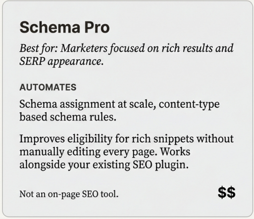 Image showing Schema Pro’s Pros, Cons and features
