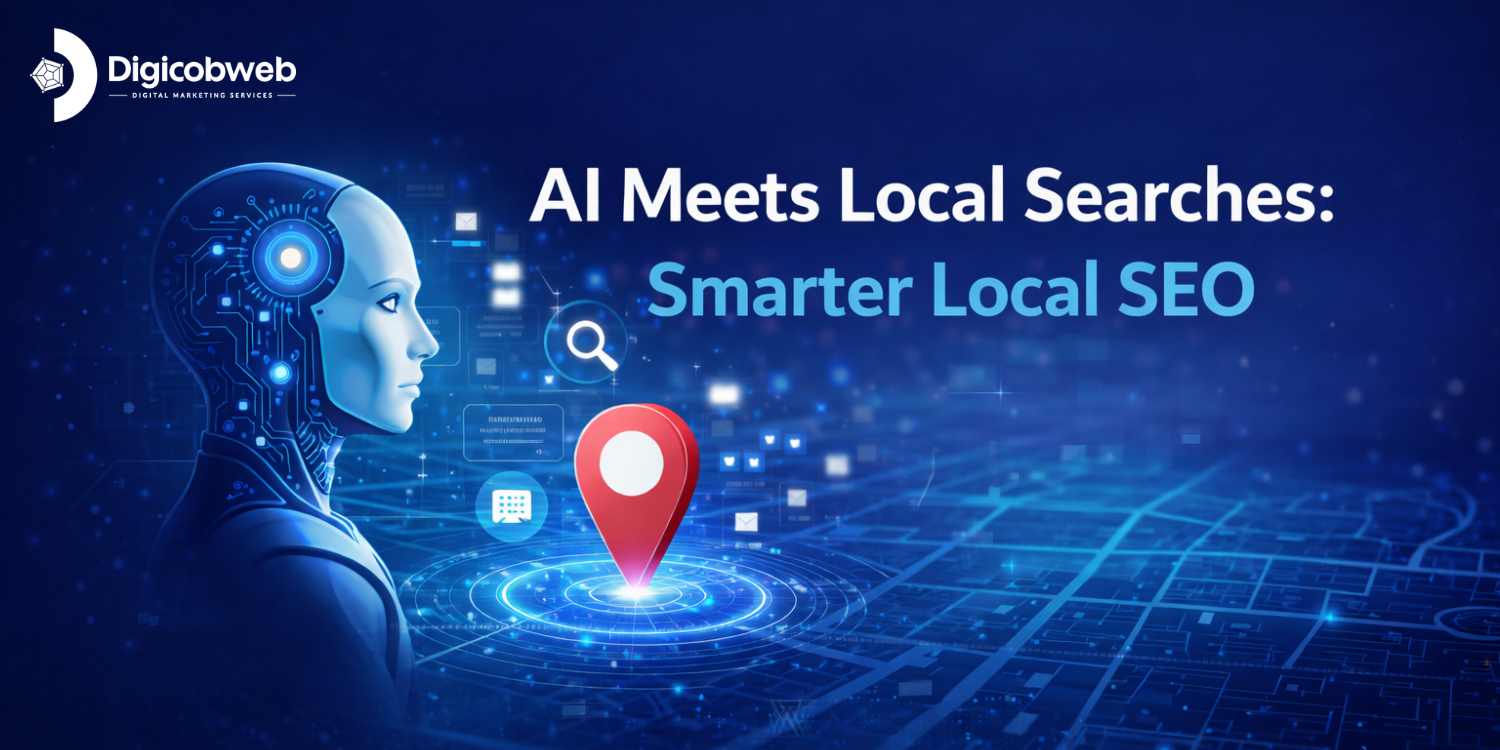AI Meets Local Searches banner: smarter local SEO