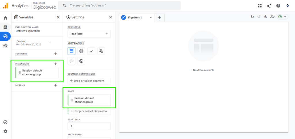 Dimension add in Row section and select last 90 days date filter 
