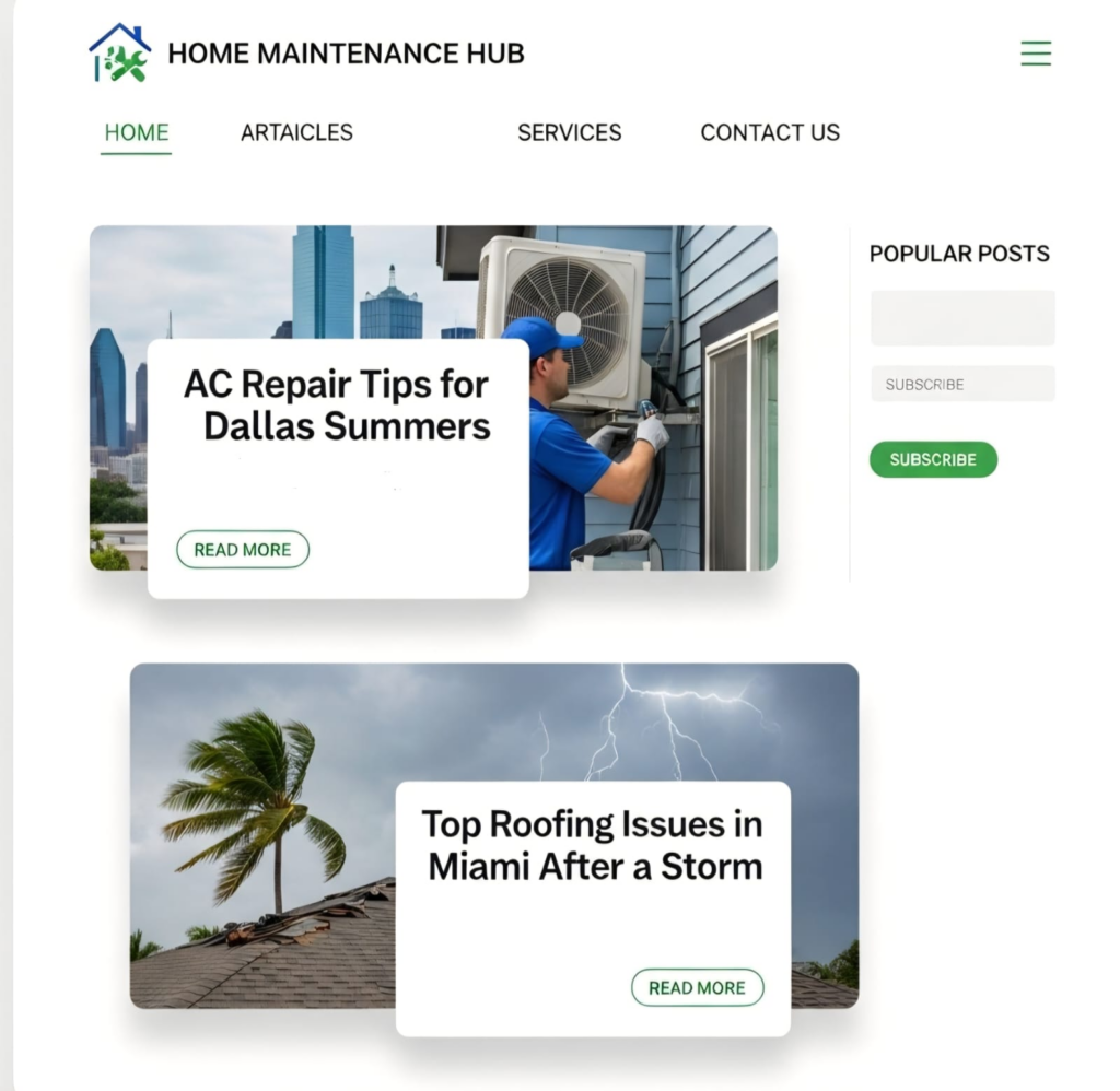 Examples of local content strategies for service area businesses to improve SEO relevance.
